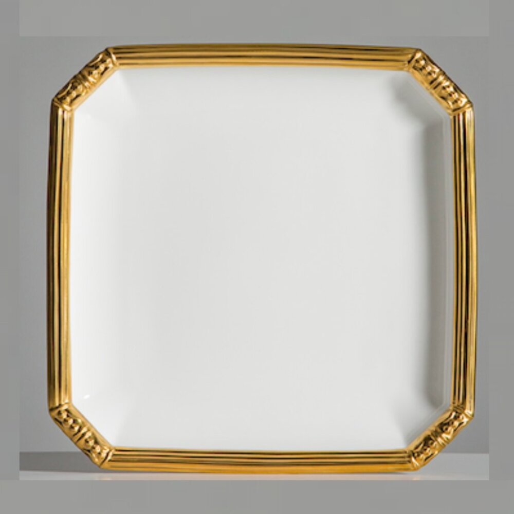 【3MK】$360 Katy Briscoe Medium Square Tray 24K Gold Plated